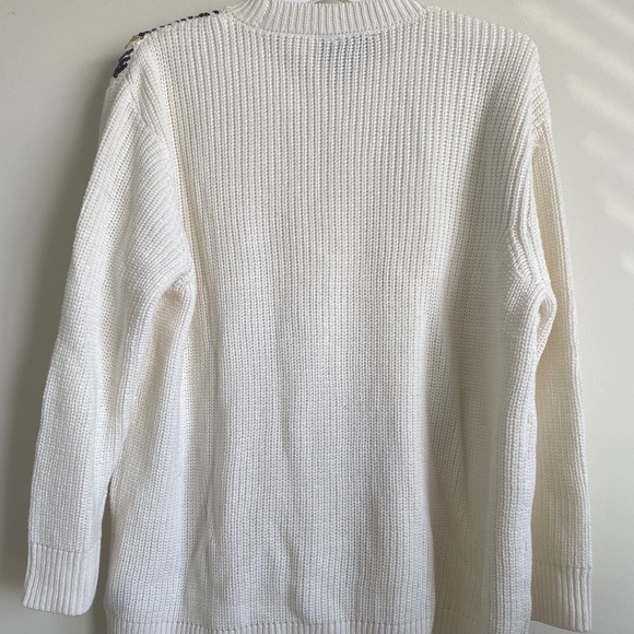 Sweater w/Black and Gold Shoulder Sequin - Picture 4 of 4